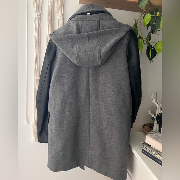 Genuine leather and wool jacket - Picture 2 of 12